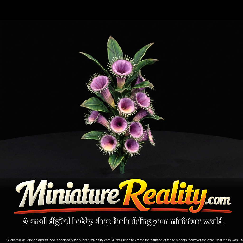 Screaming Heliconia - Carnivorous Plant miniature, three-quarter view