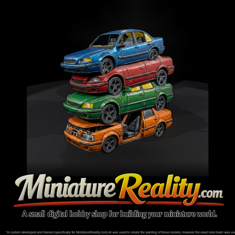 stacked-damaged-sedans-diorama-prop-876599
