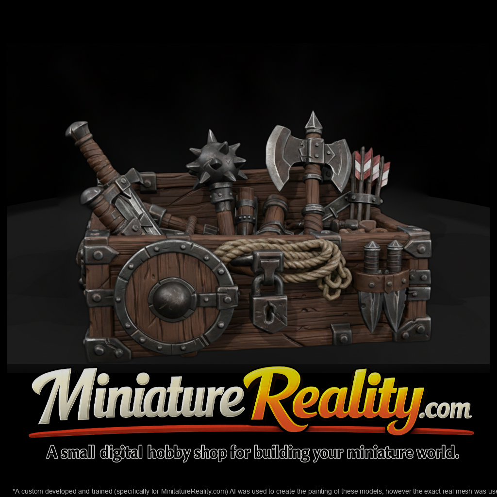 Weapon Crate miniature, three-quarter view