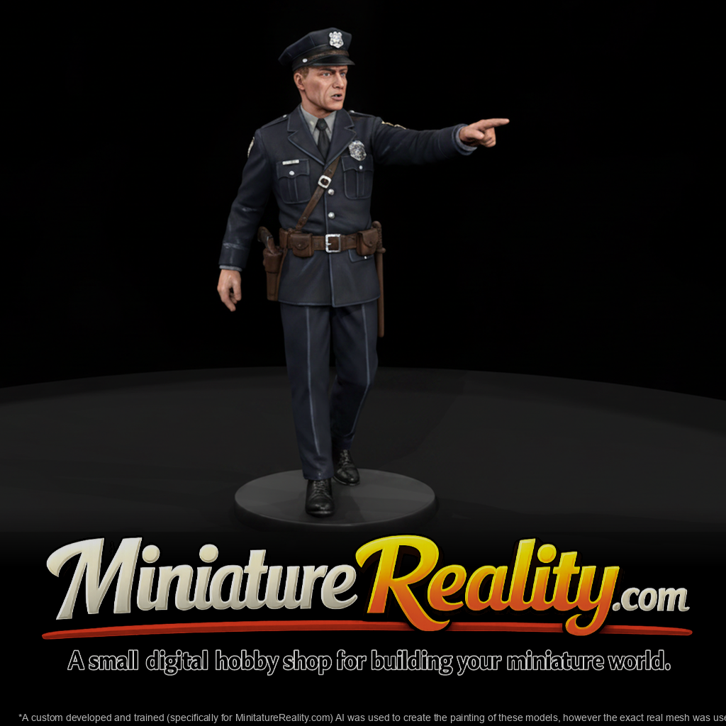 1950s Officer Directing Traffic