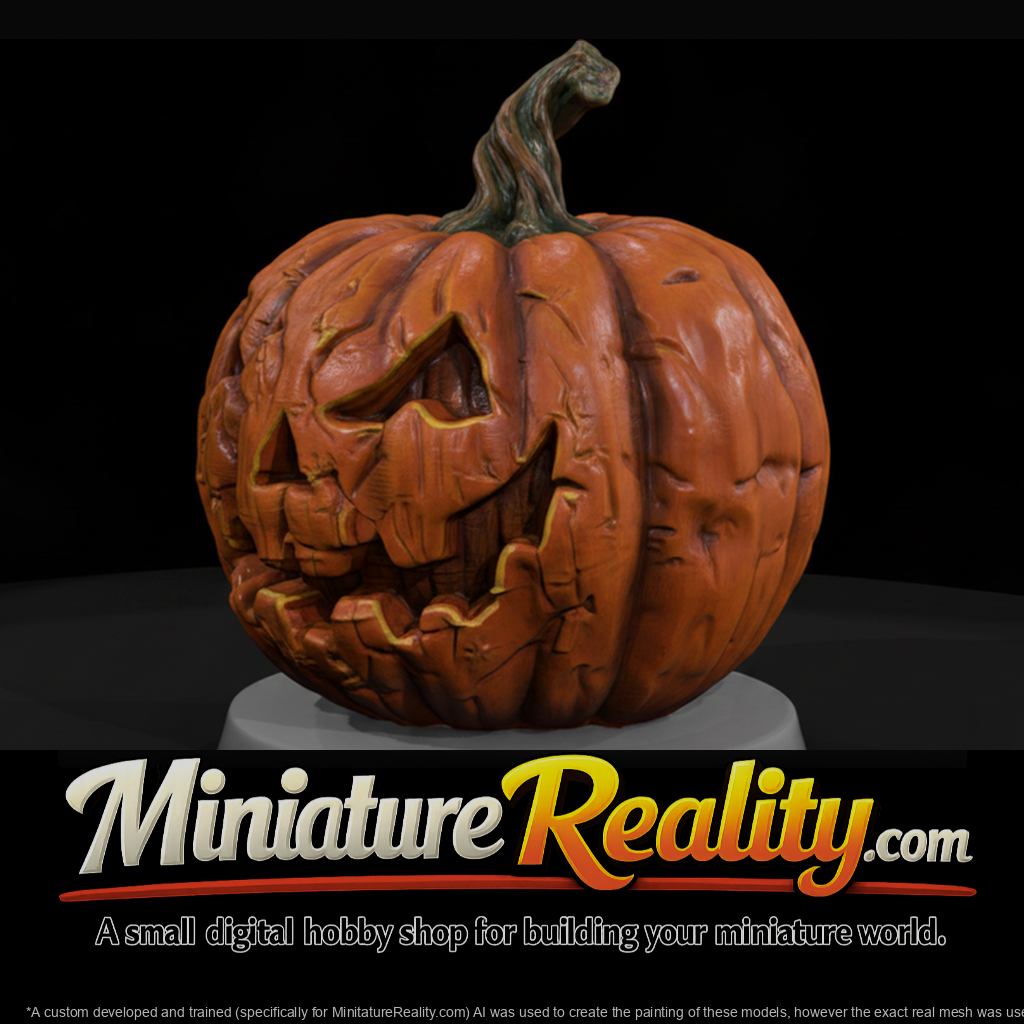 Carved Jack-o'-Lantern Pumpkin