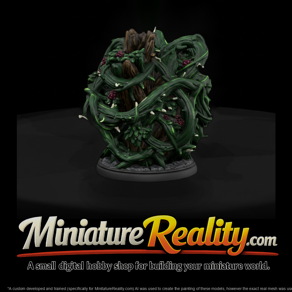Stylized Tangled Briar Vine Monster Miniature 32En