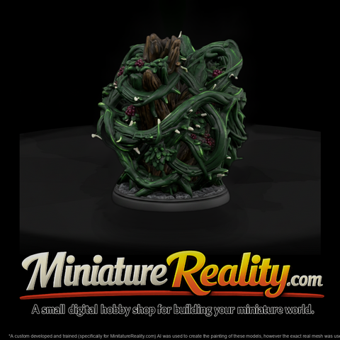 Stylized Tangled Briar Vine Monster Miniature 32En