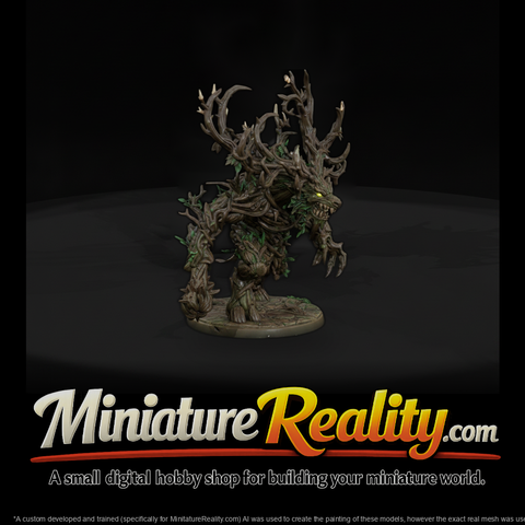 Bramble Crown Stag Plant miniature, three-quarter view