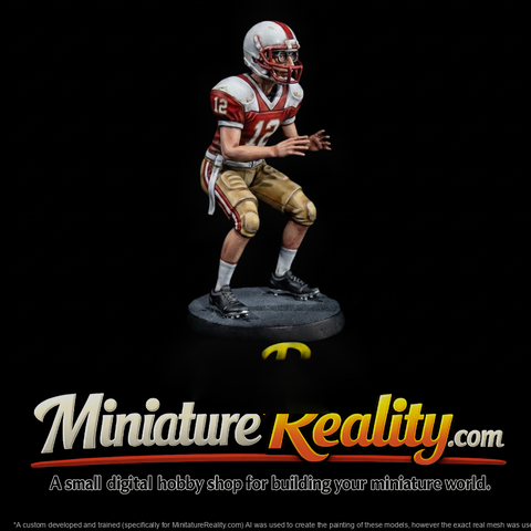 American Football Player Ready Stance