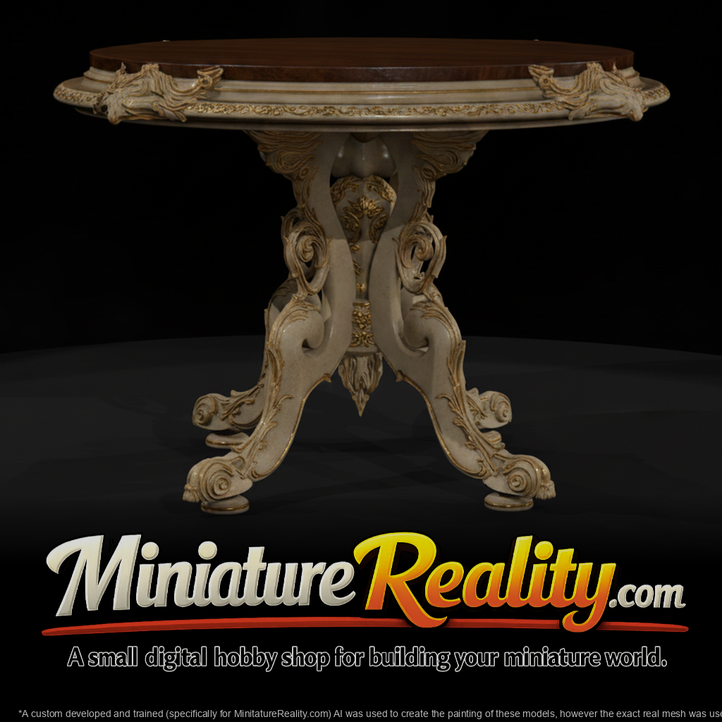 Rococo Ornate Round Dining Table