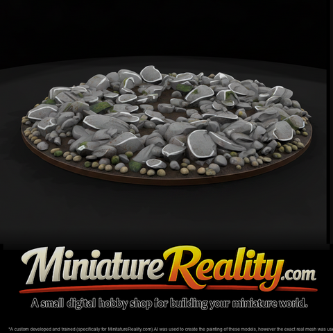 Crushed Stone Oval Display Base