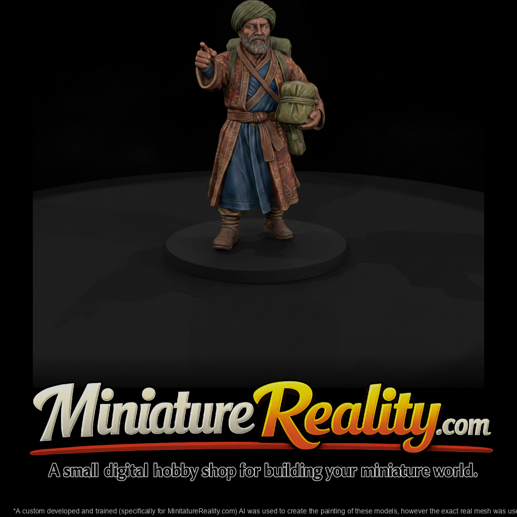Silk Road Trader Figure, three-quarter view