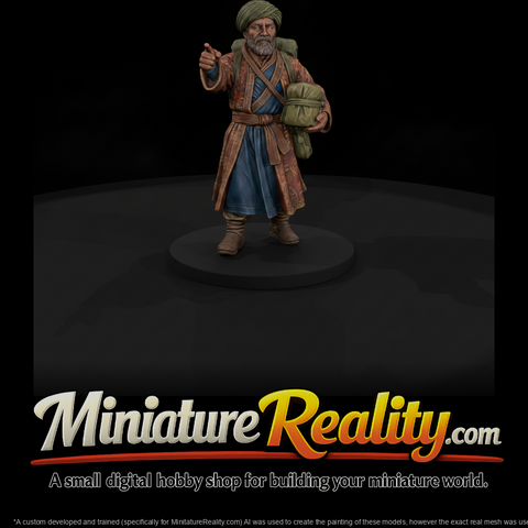 Silk Road Trader Figure, three-quarter view