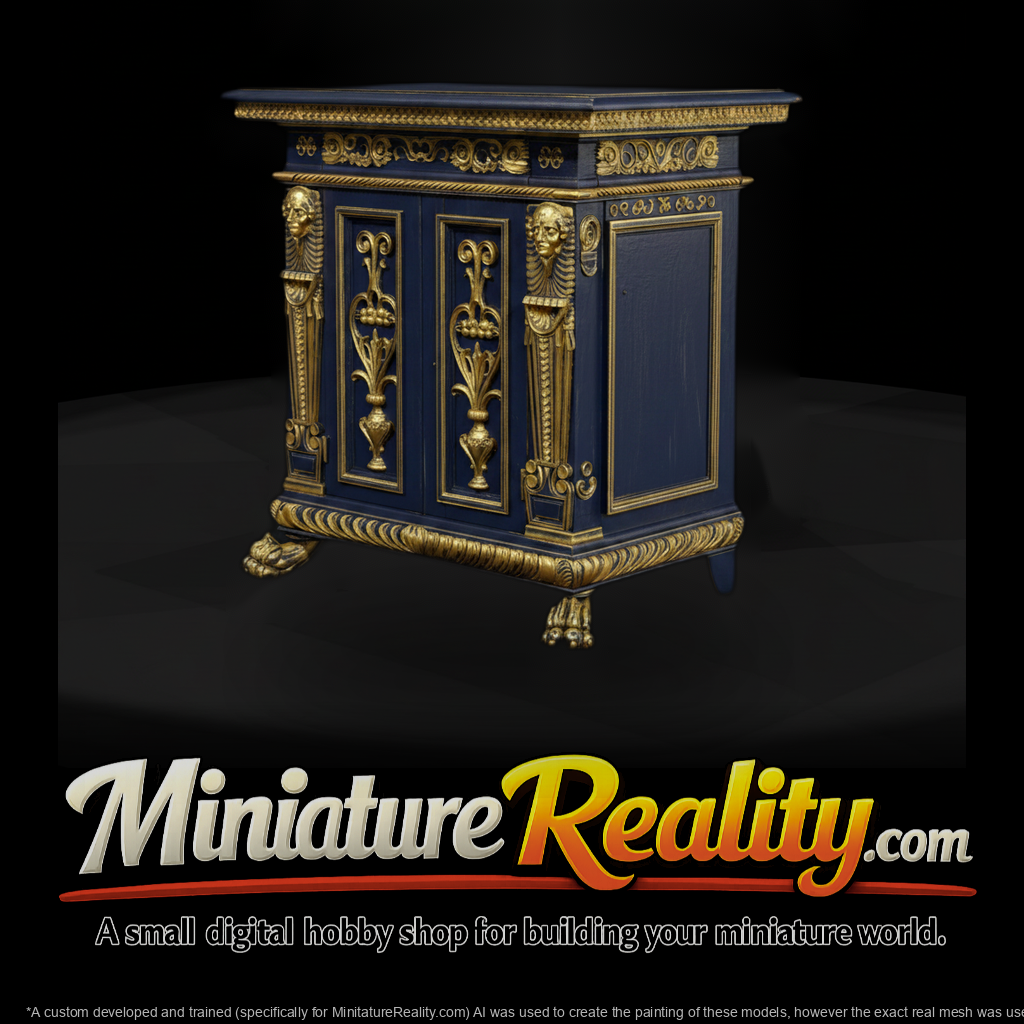 Ornate Neoclassical Carved Side Cabinet