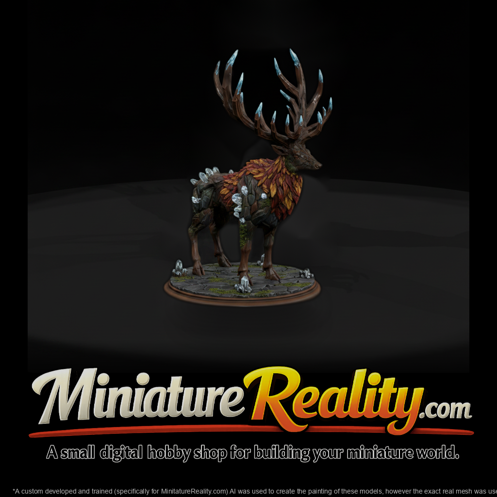 Crystal-Hide Elk Fantasy Beast