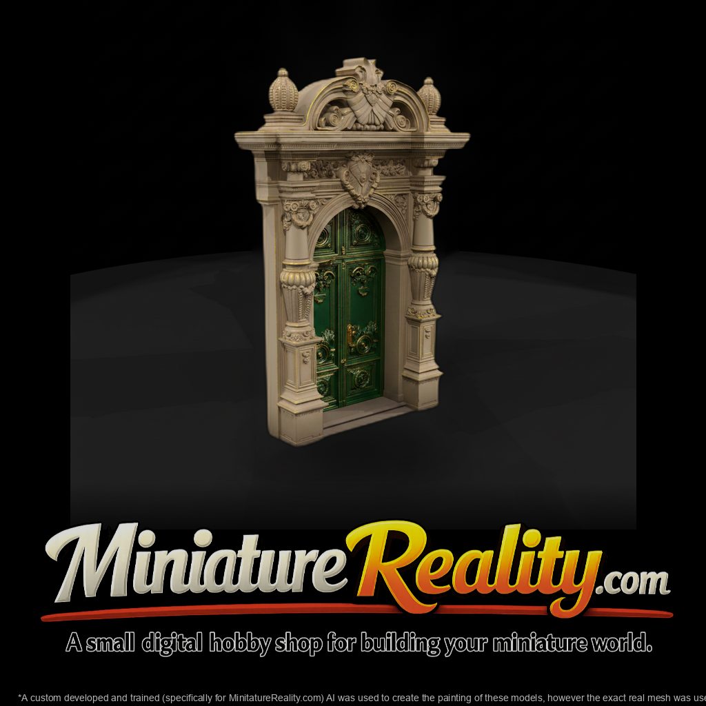 Baroque Arched Entry Door 2