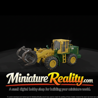 Caterpillar Logging Loader with Grapple miniature, three-quarter view — thumbnail 3
