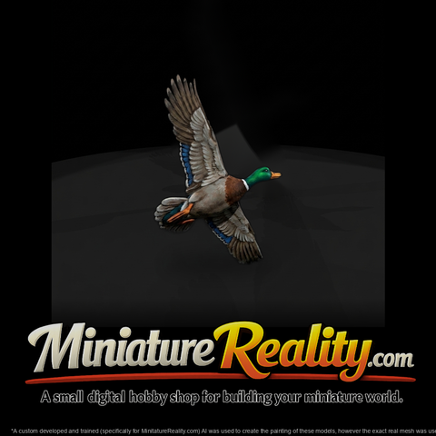 Flying Duck Sculpture — Mid‑Flight