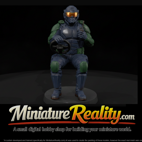 Armored Future Patrol Driver Seated