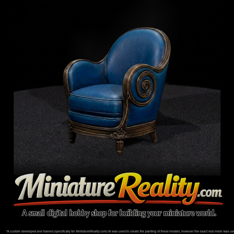 Ornate Rolled‑Arm Chair