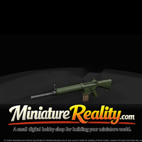 Armalite AR-10T Battle Rifle miniature, three-quarter view — thumbnail 3