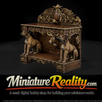 Carved Rococo Hunting Console Bench — thumbnail 1
