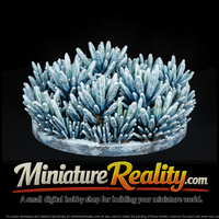 Stylized Frosted Grass Bush miniature, three-quarter view — thumbnail 2