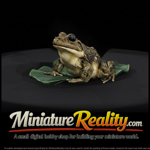 sculpted-toad-on-lily-pad-diorama-miniature-876318