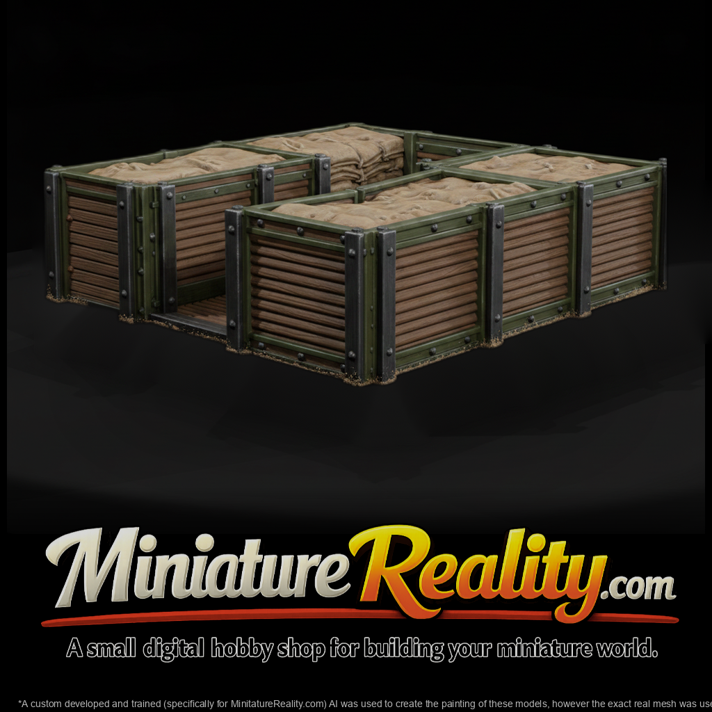 Sandbag-Topped Bin Revetment