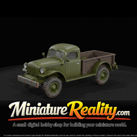 1946 Dodge Power Wagon Pickup miniature, three-quarter view — thumbnail 3