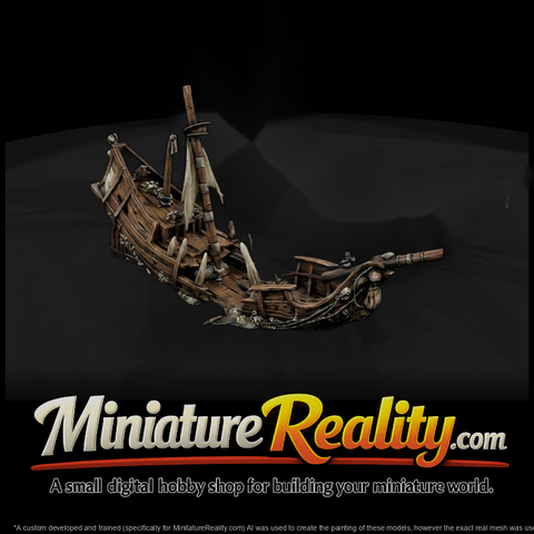 Stylized Wooden Shipwreck