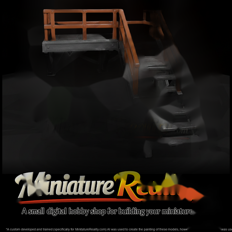 Hardsurface Industrial Elevated Walkway Staircase