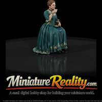 Seated Victorian Lady miniature, three-quarter view — thumbnail 5