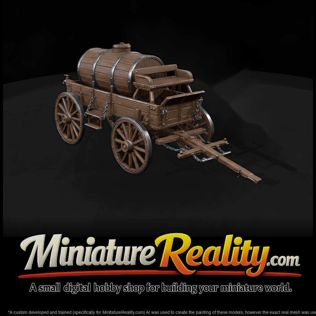 Mil 070 Wild West Fort Water Wagon