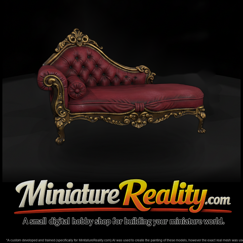 Ornate Tufted Chaise Lounge
