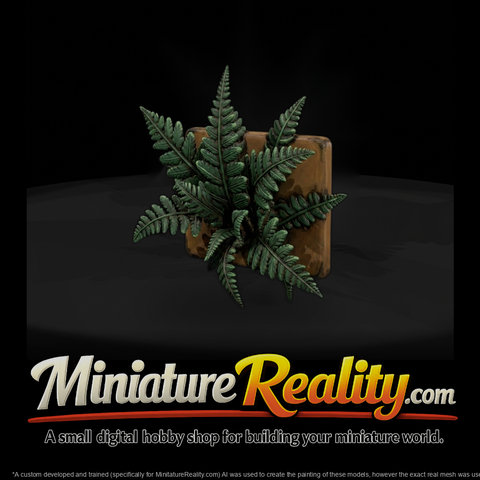 Stylized Wall-Mounted Fern