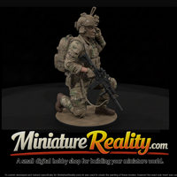 Army Ranger Kneeling on the Radio — thumbnail 1