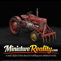 1950s Vintage Farm Tractor miniature, three-quarter view — thumbnail 3