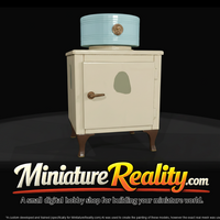 Vintage Cast-Iron Wood Stove miniature, three-quarter view — thumbnail 3