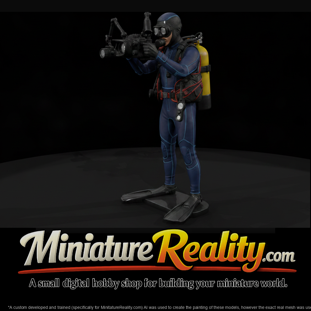 Scuba Diver with Underwater Video Rig