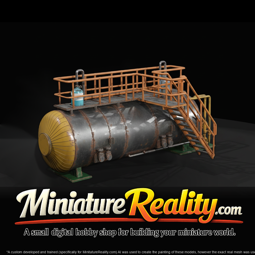 Gas - Water Separator Tank miniature, three-quarter view