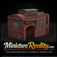 Model Brick Factory Building, three-quarter view — thumbnail 1