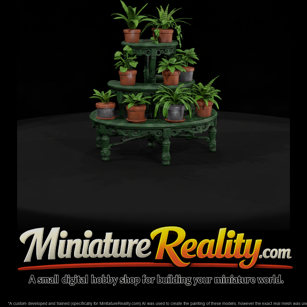 Plant Stand miniature, three-quarter view