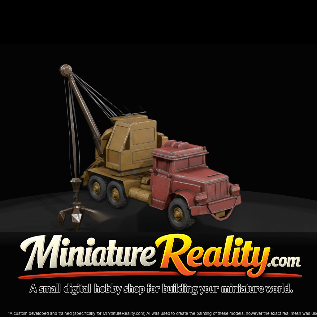 Mobile Crane Truck - Model 2, three-quarter view
