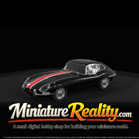 1961 Jaguar EType Coupe - Detailed Interior miniature, three-quarter view — thumbnail 3