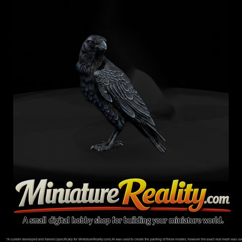 Perched Raven — & Model Railroad Accessory