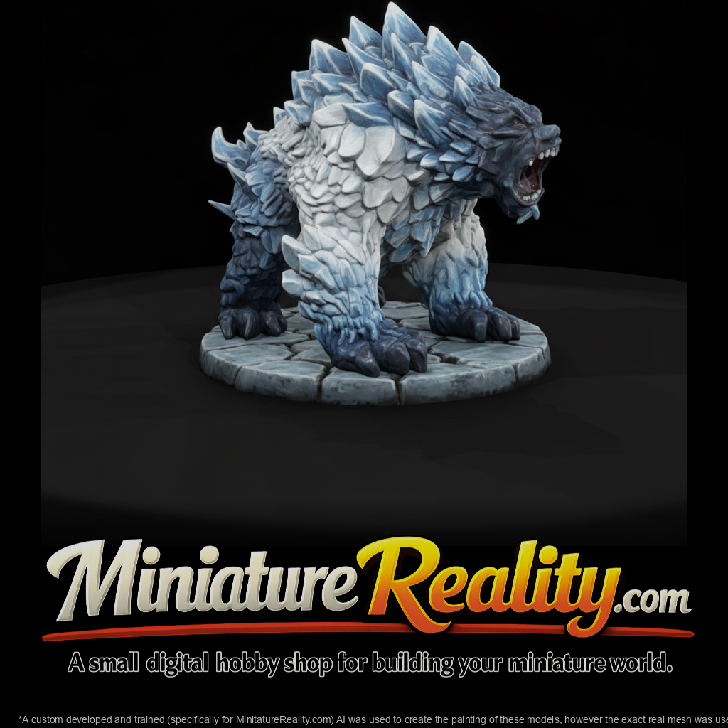 Glacier Bear Beast Scenegui A01 miniature, three-quarter view