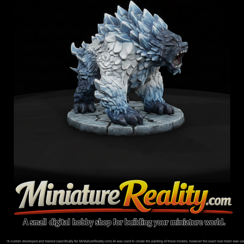 Glacier Bear Beast Scenegui A01 miniature, three-quarter view
