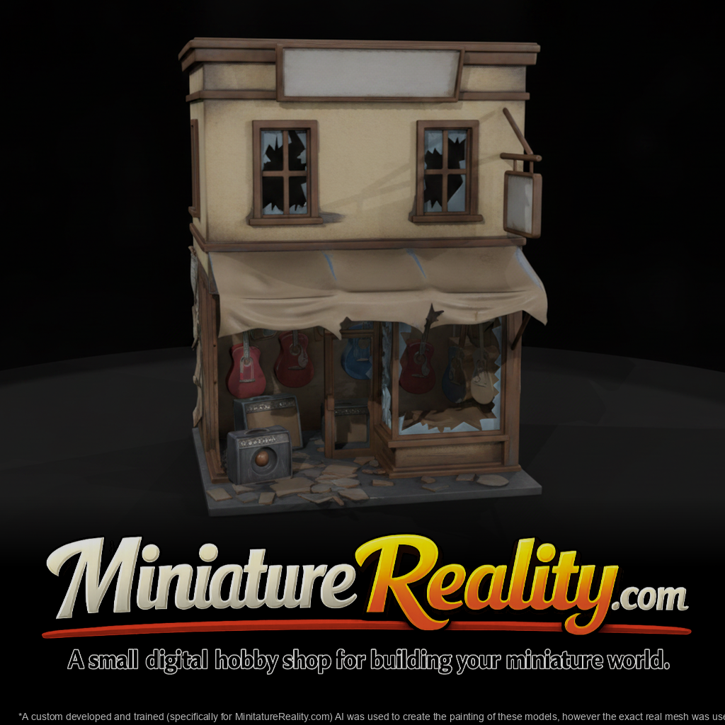 Derelict Music Shop Storefront