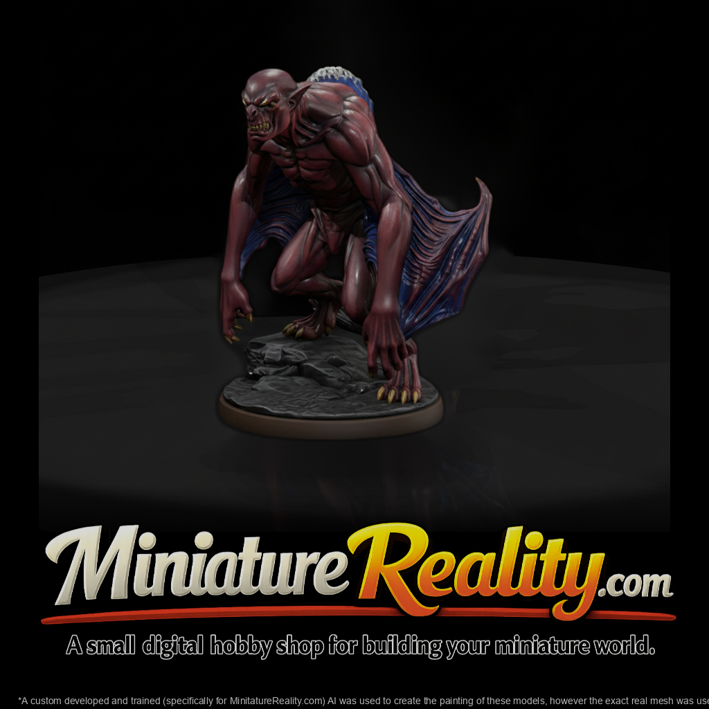 Stylized Winged Vampire 3D Miniature Model Xd95Er8