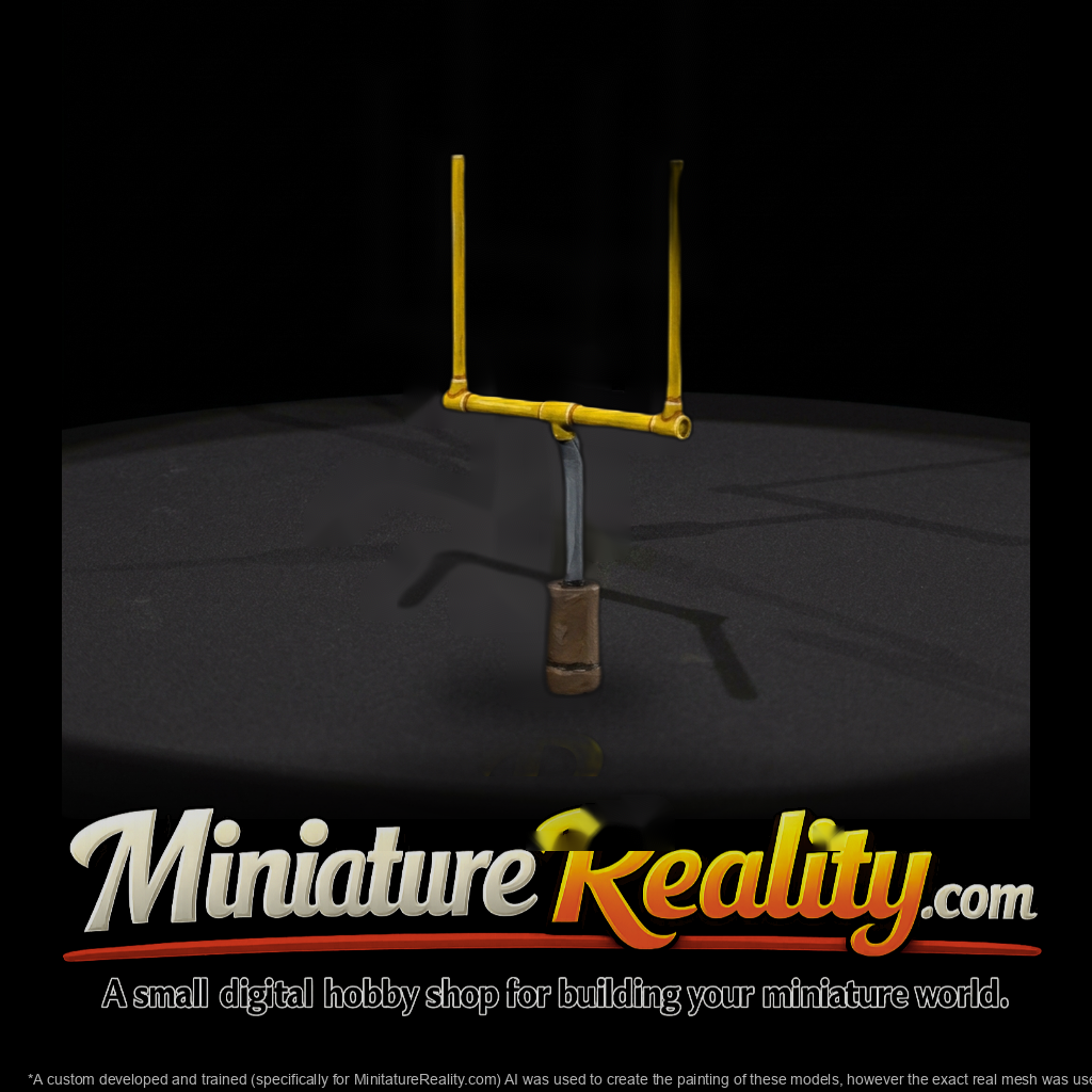American Football Goalpost — Low-Poly Matte