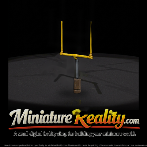 American Football Goalpost — Low-Poly Matte