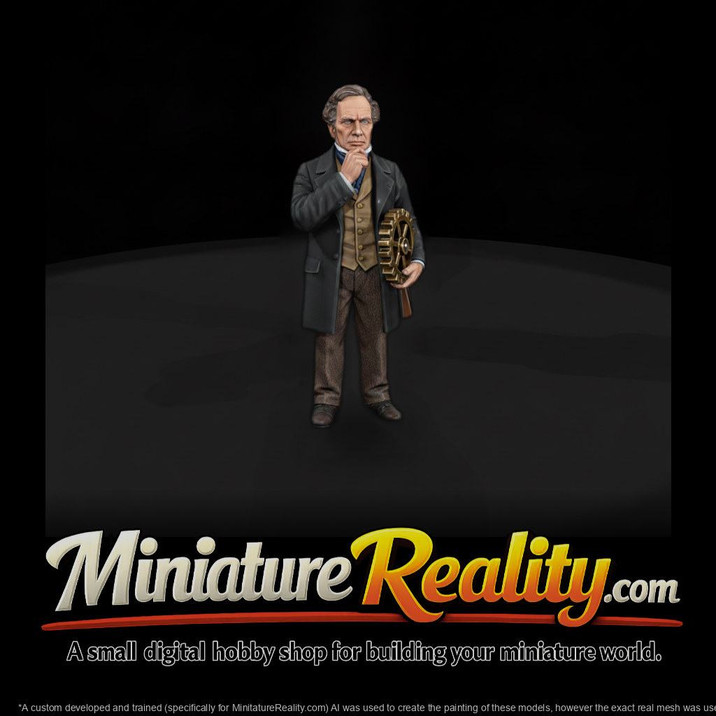 Hist 0154 Historical Charles Babbage Miniature Fig