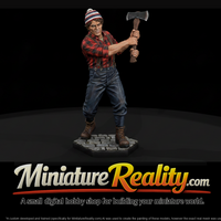 1880s Lumberjack Swinging an Axe — thumbnail 1